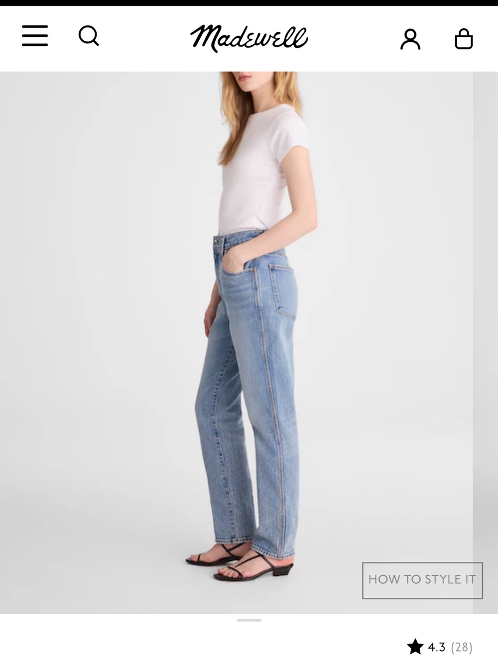 Madewell Straight-Leg Jeans in Light Blue Wash